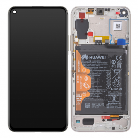 Ecran Huawei Honor 20 Pro Blanc Sur Châssis + Batterie (Original)