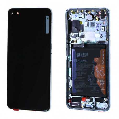 Ecran Huawei P40 Argent Sur Châssis + Batterie (Original)
