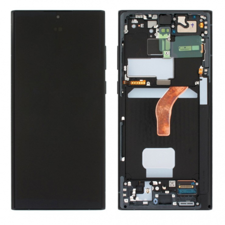 Ecran Samsung Galaxy S22 Ultra 2022 Noir + Châssis (OLED)