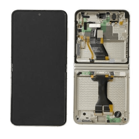 Ecran Intérieur Samsung Galaxy Z Flip 5 Crème + Châssis (Original)