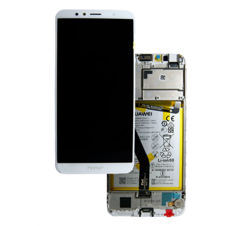 Ecran Huawei Honor 7A Blanc Sur Châssis + Batterie (Original)