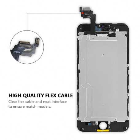 Ecran IPhone 6 Noir PREMIUM avec plaque en métal
