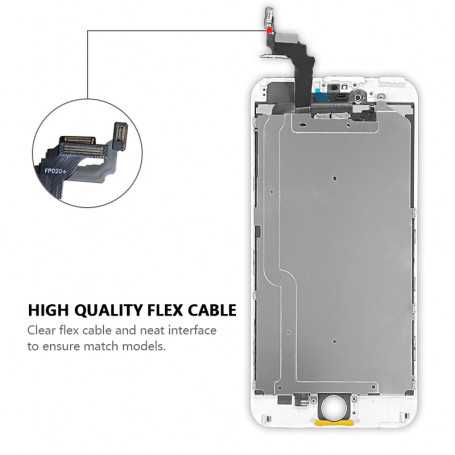 Ecran IPhone 6 Blanc PREMIUM avec plaque en métal