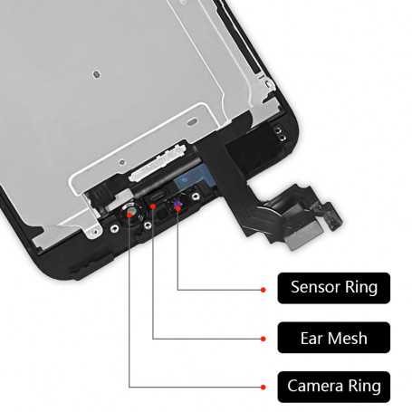 Ecran IPhone 6 Noir PREMIUM avec plaque en métal