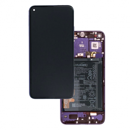 Ecran Huawei Honor 20 / Nova 5T Violet Sur Châssis + Batterie (Original)