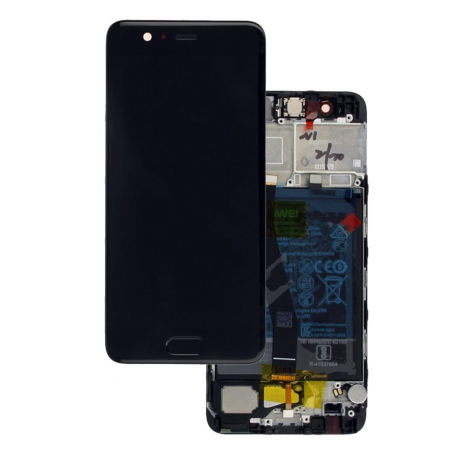 Ecran Huawei P10 Noir Sur Châssis + Batterie (Original Pack)