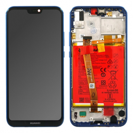 Ecran Huawei P20 Lite Blue Sur Châssis + Batterie (Original pack)