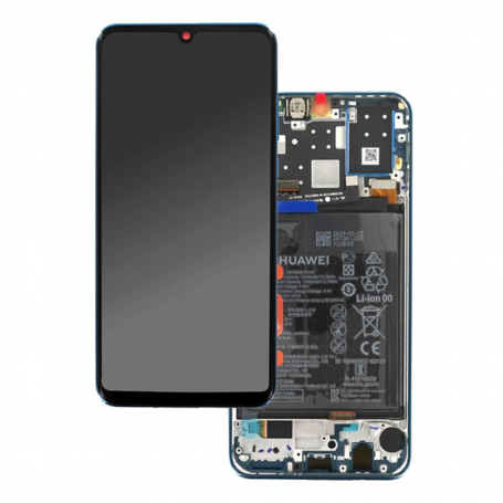 Ecran Huawei P30 Lite Argent Sur Châssis + Batterie (Original)