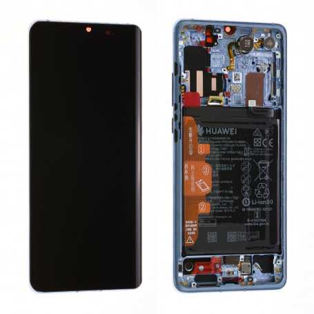 Ecran Huawei P30 Pro Bleu Nacré Sur Châssis + Batterie 02352PGH (Original)