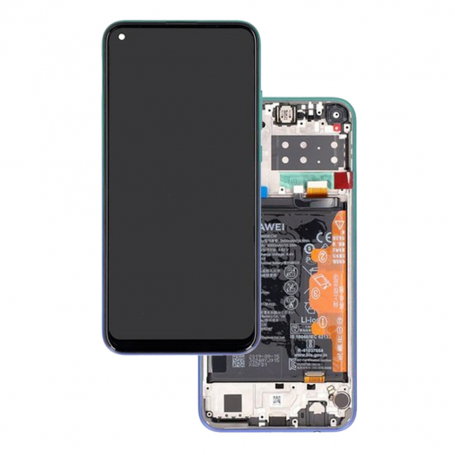 Ecran Huawei P40 Lite E Bleu Sur Châssis + Batterie (Original)
