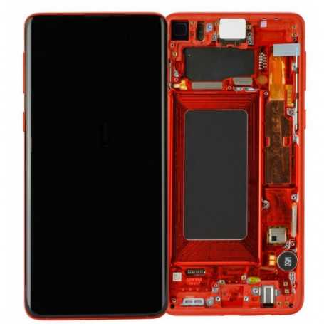 Ecran Samsung Galaxy S10 Rouge + Châssis (Original)