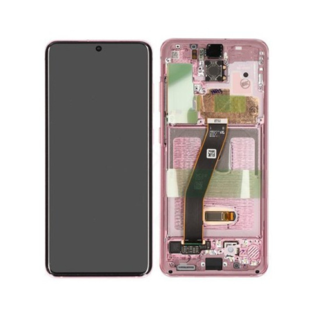 Ecran Samsung Galaxy S20 4G / 5G Rose + Châssis (Original)