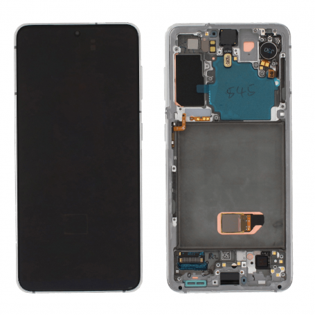 Ecran Samsung Galaxy S21 5G (G991) Blanc + Châssis (Original)