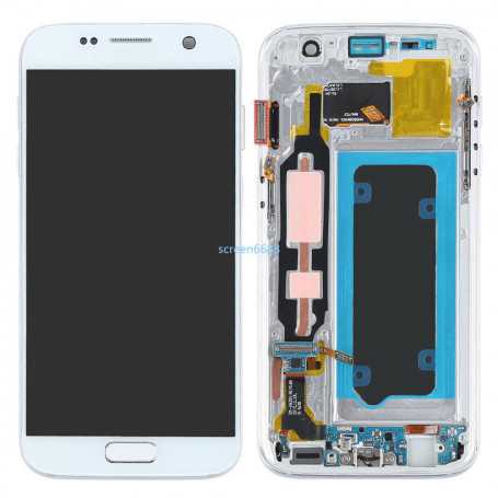 Ecran Samsung Galaxy S7  Blanc avec Chassis (Original)