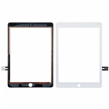 Vitre tactile iPad 2018 9.7" (iPad 6e) (A1893/A1954) Blanc + Autocollant