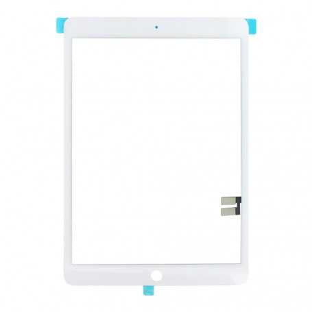 Vitre tactile iPad 10.2" (iPad 7e / 8e / 9e) Blanc + Autocollant